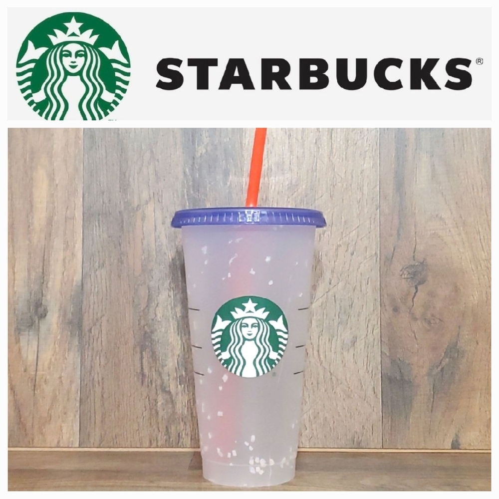 💙🧡 Starbucks Color Changing 2021 Plastic Cold Cup, 24 oz BNWOT